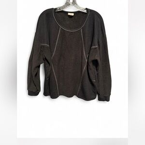 BiBi Womens Black Crewneck Sweater